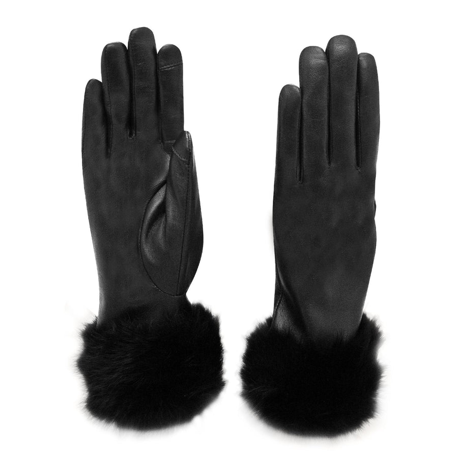 Rabbit Fur Cuff Tech Gloves 8103